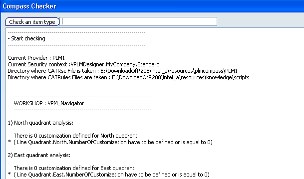 Compass Checker Dialog Box