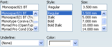 fontforge offset baseline