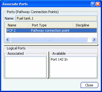 Associate Ports dialog box